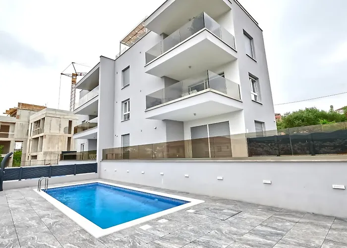 Luksusowy Z Podgrzewanym Basenem I Widokiem Na Morze * Trogir