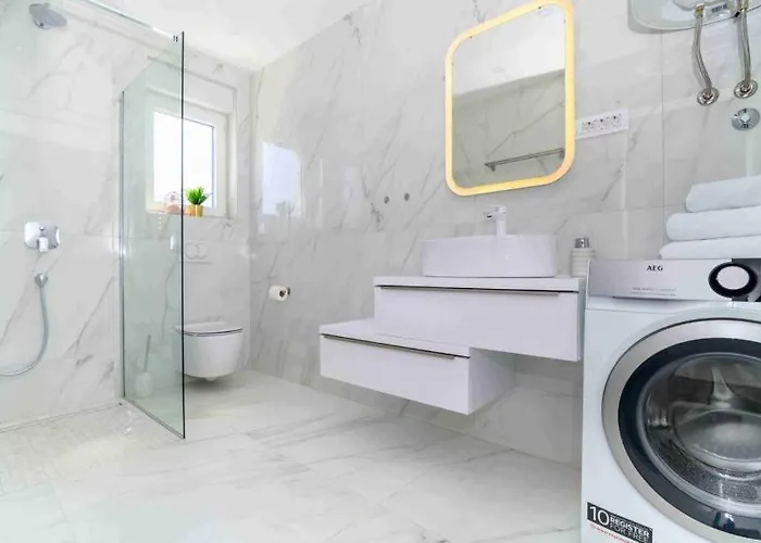 Luksusowy Z Podgrzewanym Basenem I Widokiem Na Morze Apartmán
